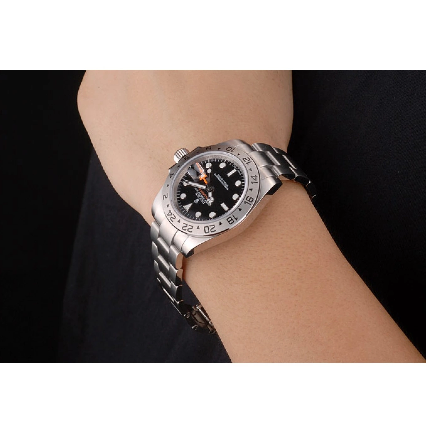 Good Copy Rolex Watches Watch Dial Rolex Black Explorer Steel Stainless Bezel 0713